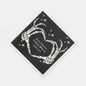 Skelett-Herzförmige-Hand-Hochzeit Serviette (Ecke)