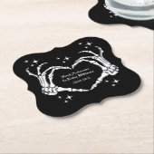 Skelett-Herzförmige-Hand-Hochzeit Untersetzer (angewinkelt)