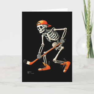 Skelett-Hockey-Halloween-Kostüm Sport Männer Junge Karte