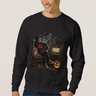Skelett-Horrorfilm-Nacht Halloween Sweatshirt