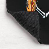 Skelett Hot Dog Halloween Mousepad (Ecke)