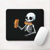 Skelett Hot Dog Halloween Mousepad (Mit Mouse)