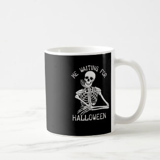 Skelett Ich Wartete zu Halloween Kaffeetasse