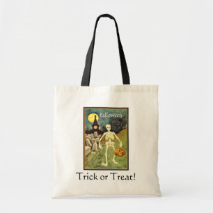 Skelett im Friedhof Trick-or-Treat-Tasche Tragetasche