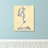 Skelett im Gebet Leinwanddruck (Insitu (Holzboden))