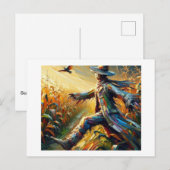 Skelett im Maisfeld, Postkarte (Vorne/Hinten)