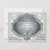 Skelett im Spiegel Halloween Einladung (Rückseite)