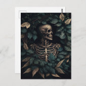 Skelett im Wald Postkarte (Vorne/Hinten)