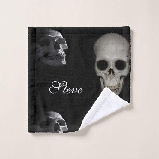 Skelett im Wandschrank Badhandtuch Set (Waschlappen)