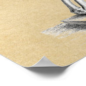 Skelett in der medizinischen Darstellung des Gebet Poster (Ecke)