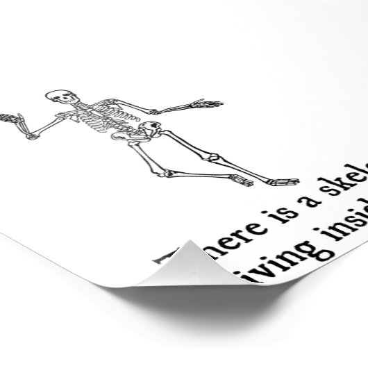 Skelett in dir fotodruck (Ecke)