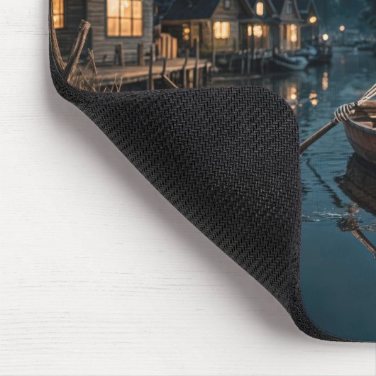 Skelett in einem Rowboat Mousepad (Ecke)