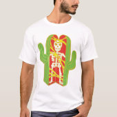 Skelett in einem Saguaro-Kaktus-Entwurf T-Shirt (Vorderseite)