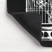 Skelett in einem Vogelkäfig Mousepad (Ecke)