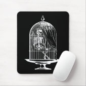 Skelett in einem Vogelkäfig Mousepad (Mit Mouse)