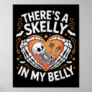 Skelett in meinem Bauch Skelett Frauen Halloween Poster