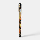 Skelett in Tuxedo, Pumpkins, Tränke iPhone 15 Hülle (Linke Seite)