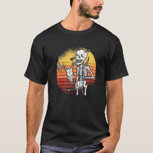 Skelett-Jagd Faules Halloween-Kostüm Retro-Jagd T-Shirt