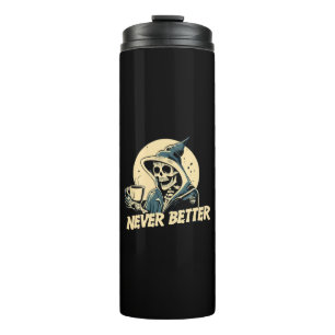 Skelett Kaffee Halloween Thermosbecher