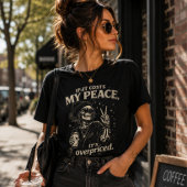 Skelett-Kaffee-Mädchen T-Shirt
