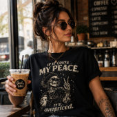 Skelett-Kaffee-Mädchen T-Shirt