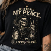 Skelett-Kaffee-Mädchen T-Shirt
