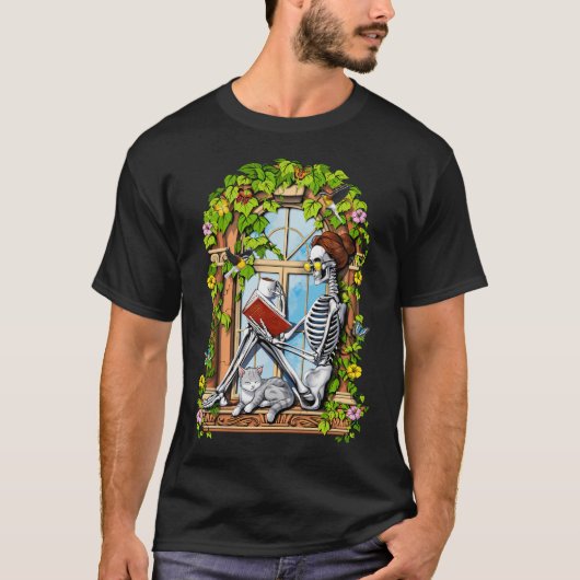 Skelett-Kaffeepause T-Shirt (Vorderseite)
