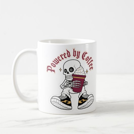Skelett Kaffeetoter Kaffeetasse (Links)