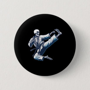 Skelett Karate Kick Martial Arts Kickboxen MMA F Button
