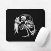 Skelett Katzen Schädel Kätzchen Süßer Geist Hallow Mousepad (Mit Mouse)