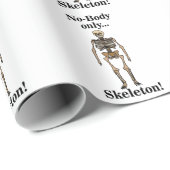 Skelett Kein-Körper Lustig Geschenkpapier (Rolleneckpunkt)