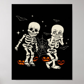 Skelett-Kinder Griddy-Tanz Halloween-Süßigkeiten o Poster