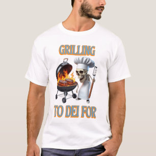 Skelett-Koch grillen für T-Shirt