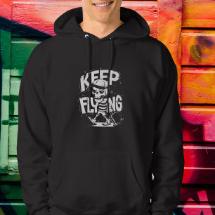 Skelett-Koffer Weiter Fliegen Travel Streetwear Hoodie