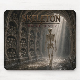 Skelett Kreide Kloster Dunkler Realismus Mousepad