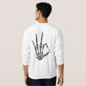 Skelett-Kunst-Sweatshirt Sweatshirt (Schwarz voll)