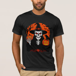 Skelett-Kürbis-Halloween-Nacht-Leuchten ✨ T-Shirt