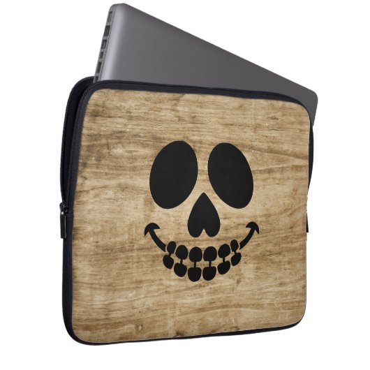 Skelett lächelt. laptopschutzhülle (Vorne Rechts)