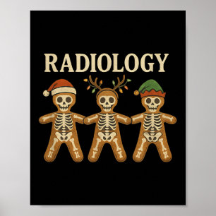 Skelett Lebkuchen Radiologie Weihnachten Feiertag Poster