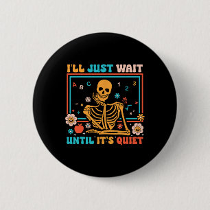 Skelett-Lehrer-Halloween-Kostüm Männer Frauen Button