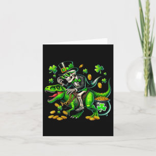 Skelett Leprechaun Skelett auf Trex Reittier St Pa Karte