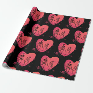 Skelett Liebe Geschenkpapier