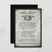 Skelett-Liebe-graue schwarze zusammenpassende Einladung (Vorne/Hinten)