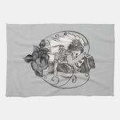 Skelett Liebe Paarheiratstänze aller Art Geschirrtuch (Horizontal)