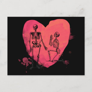 Skelett Liebe Postkarte