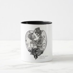 Skelett Liebespaar Hochzeit Tanz Gothic Hochzeit Tasse