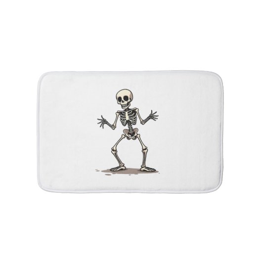 Skelett macht den Dab – Lustiger Halloween-Tanz-Sh Badematte (Vorderseite)