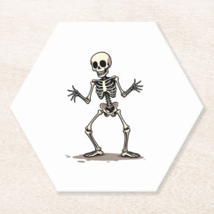 Skelett macht den Dab – Lustiger Halloween-Tanz-Sh Untersetzer