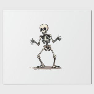 Skelett macht den Dab � Lustiges Halloween-Tanz-Sh Geschenkpapier