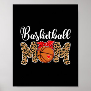 Skelett-Mama Leopard Unordentlicher Dutt Spieltag  Poster